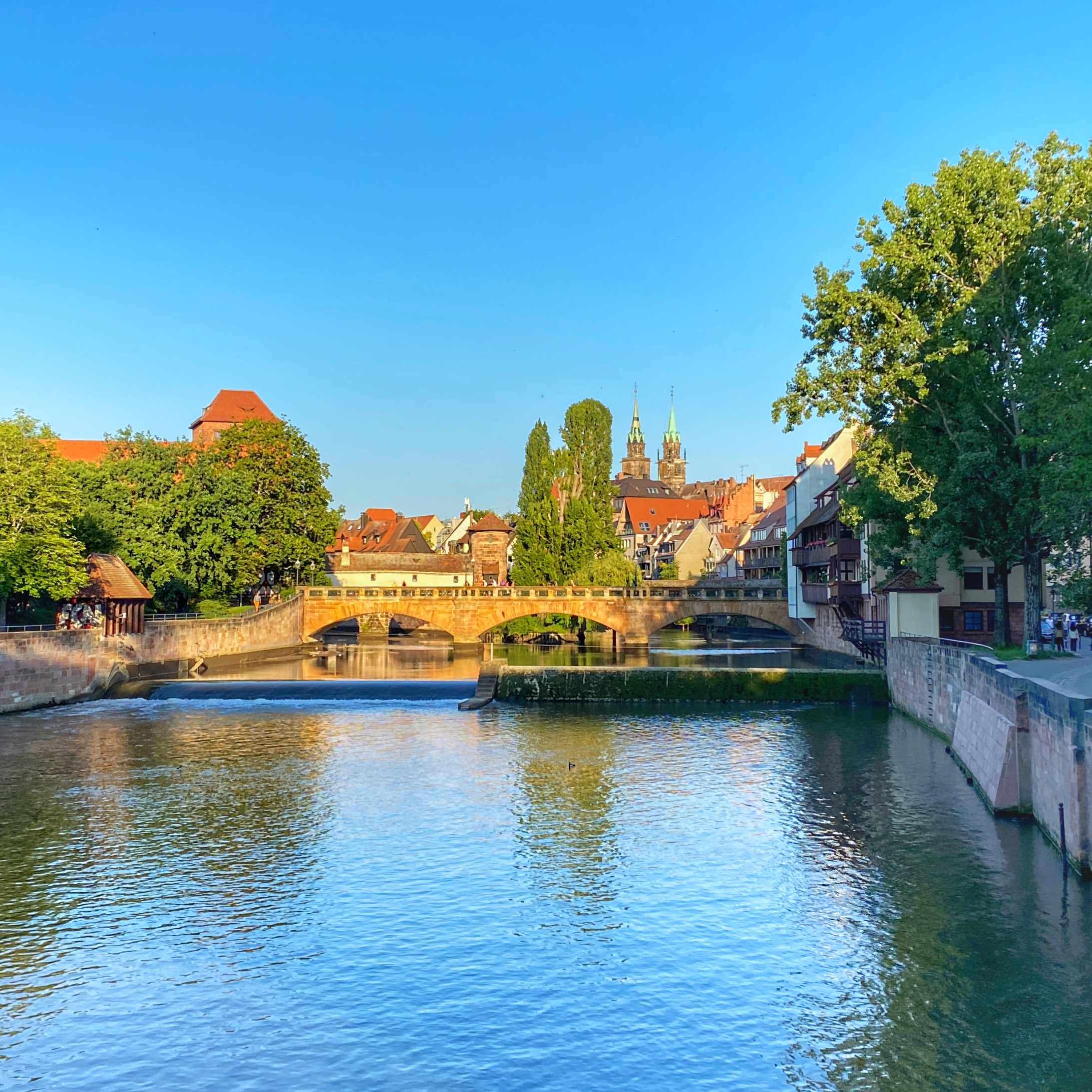 Stadtblick Nürnberg von der Kettenbrücke