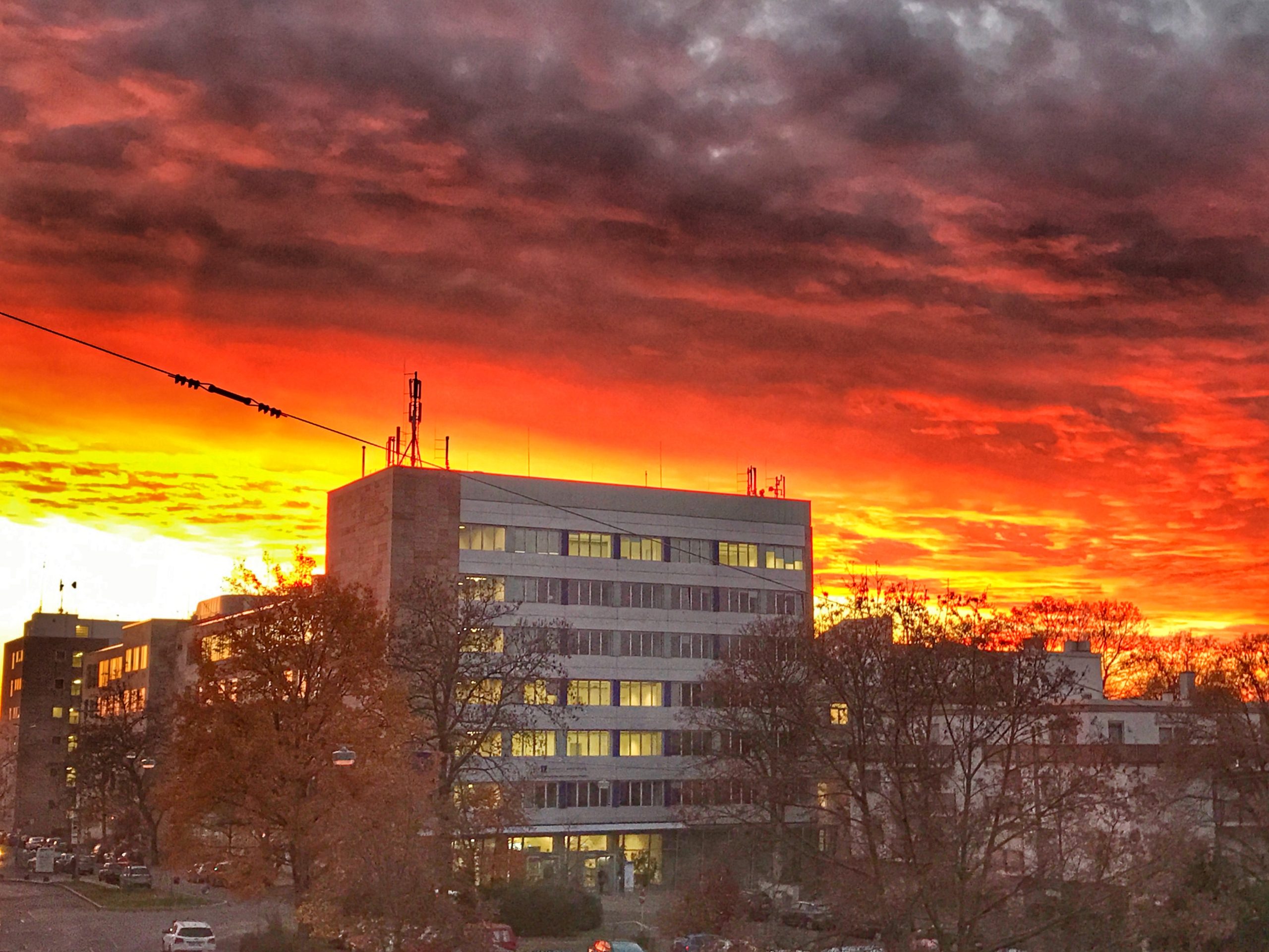 Deutschlandfarben über der Technischen Hochschule